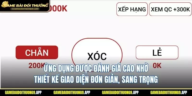 App game có thiết kế giao diện đơn giản, sang trọng